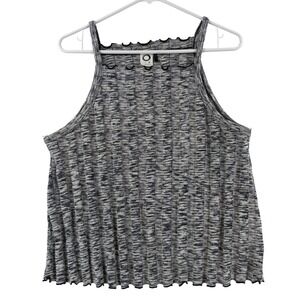 Akemi + Kin Anthropologie Tank Top Womens Large Blue Sleeveless Ribbed Knit
